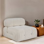 Atelier Del Sofa Sofá de 1 Plaza Bubble O1 Beige, Estructura Madera de Haya, Tejido Poliéster, Comodidad y Diseño Elegante